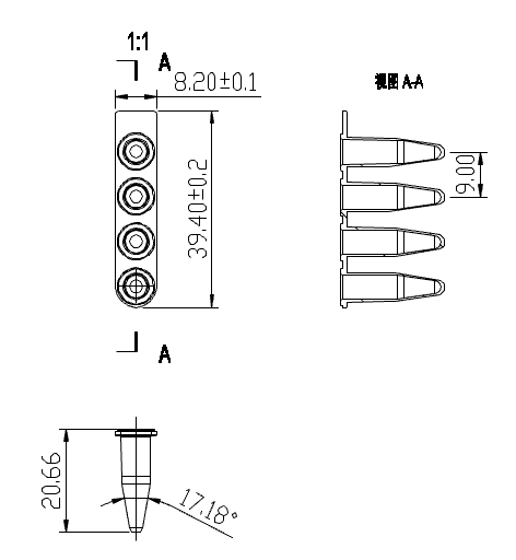 PCR 4-strip Tube
